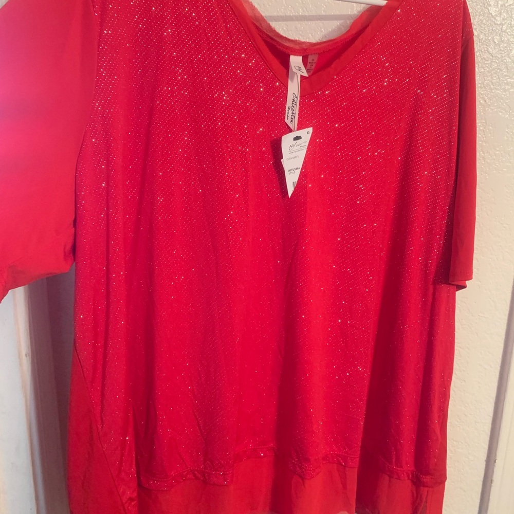 Red dress shirt